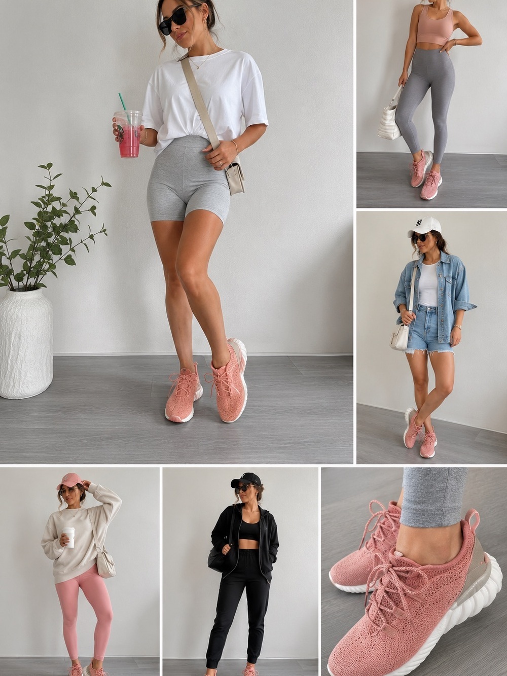 Adidas Pink Knit Sneakers | Lightweight Running Shoes